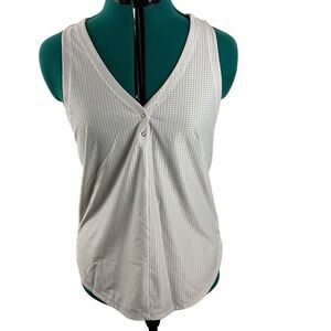 Lululemon white button up tank - size M